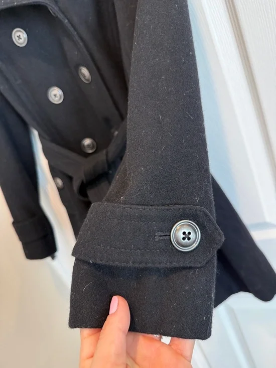 London Fog | Double-Breasted Wool Blend Trench Coat - Picture 4 of 11